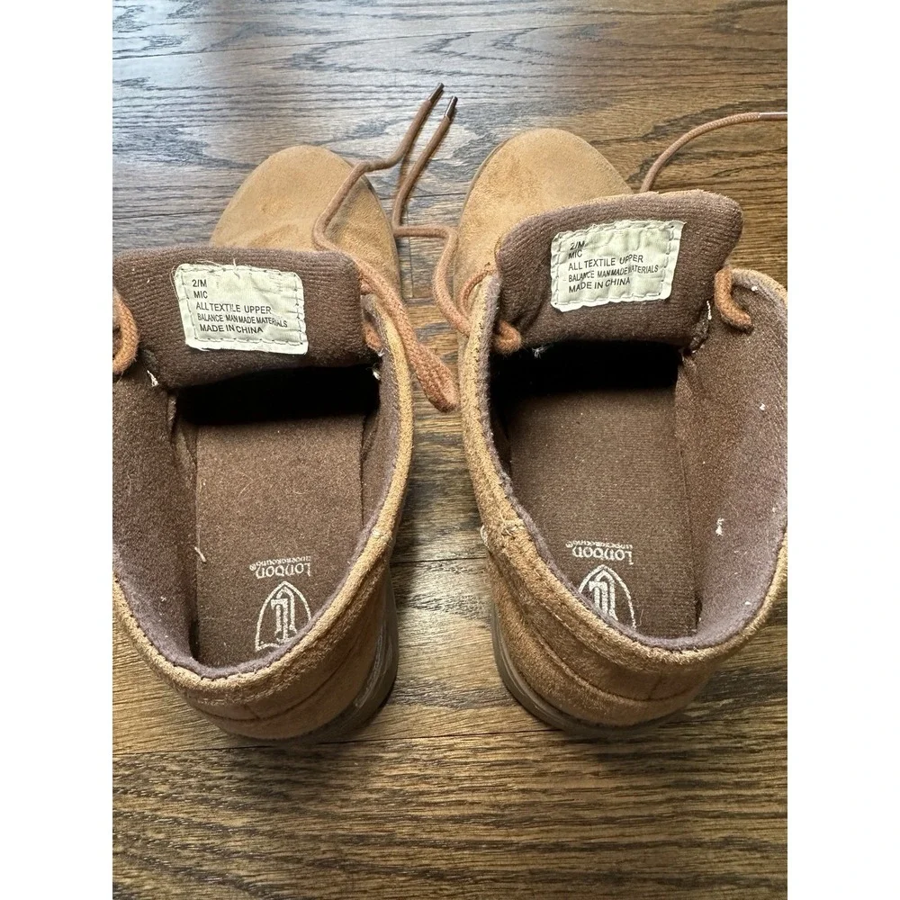 London Underground Peter Kids Tan Chukka Boots MY23001A-1 Boys Size 2